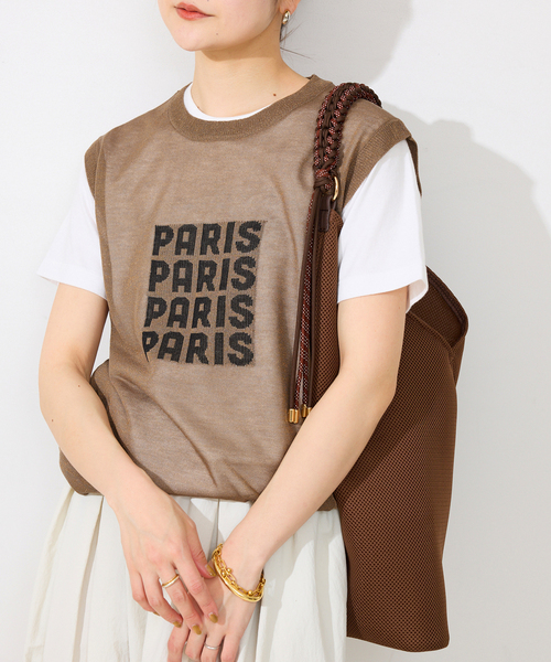 ニット セーター PARISロゴシアーニット レディース セール】PARISロゴシアーニット（ニット/セーター）｜SLOBE IENA