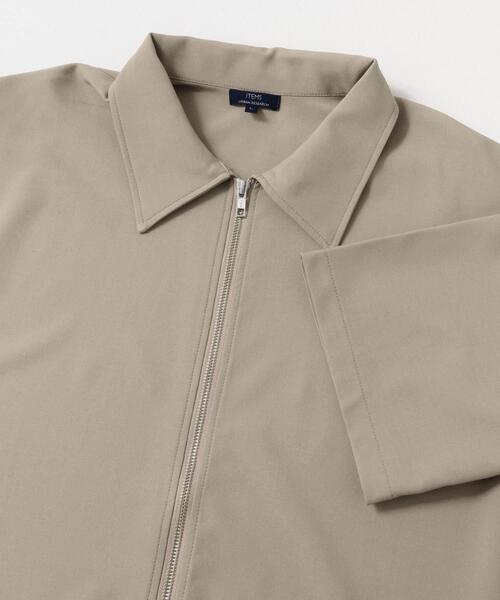 ITEMS URBANRESEARCH（アイテムズ アーバンリサーチ）の「2wayストレッチジップアップ半袖シャツ（シャツ/ブラウス・メンズ・ブラック/グレー/ベージュ/ネイビー/ライトベージュ・MEDIUM/LARGE）」の12枚目の写真