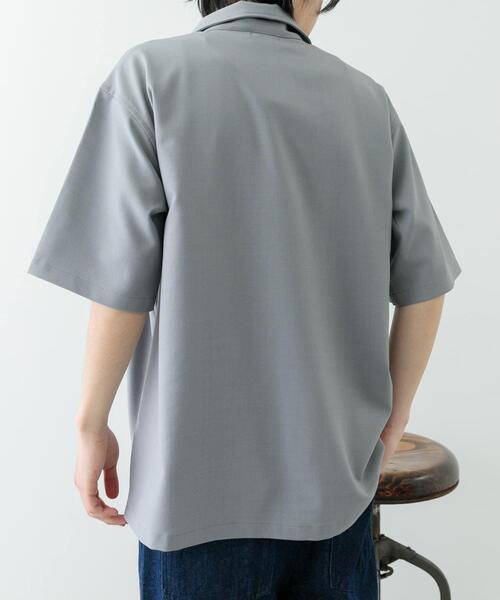 ITEMS URBANRESEARCH（アイテムズ アーバンリサーチ）の「2wayストレッチジップアップ半袖シャツ（シャツ/ブラウス・メンズ・ブラック/グレー/ベージュ/ネイビー/ライトベージュ・MEDIUM/LARGE）」の20枚目の写真