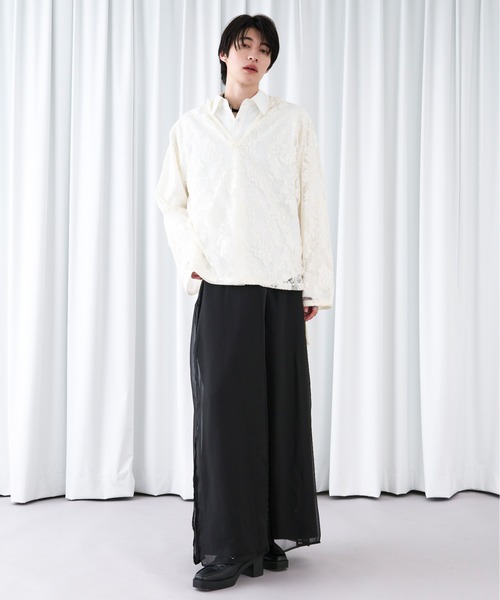 Ellno Loset(エルノロゼット)の「キーネックレースフーディ(パーカー・メンズ・ネイビー/ブラック/オフホワイト・LARGE/MEDIUM/SMALL)」の15枚目の写真