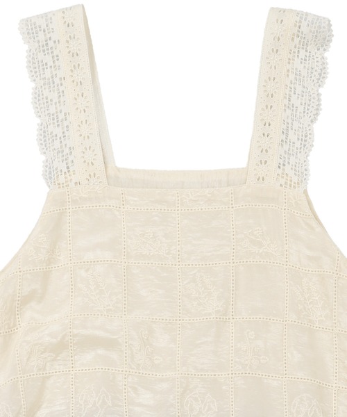 haupia（ハウピア）の「窓辺は小さなギャラリー【肩レースワンピース】（ワンピース・レディース・アイボリー/ブラック/チェック・MEDIUM）」の7枚目の写真