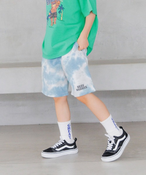BAYFLOW（ベイフロー）の「[ゆったりシルエット♪]タイダイショーツ(KIDS)（その他パンツ・キッズ・グリーン/ブルー/パープル・110cm/120cm/140cm/130cm/150cm）」の2枚目の写真