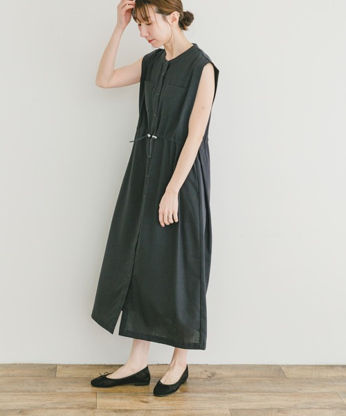 ITEMS URBANRESEARCH（アイテムズ アーバンリサーチ）の「ウエストドロストノースリワンピース（ワンピース・レディース・グリーン/ネイビー/ライトブラウン・FREE）」の22枚目の写真