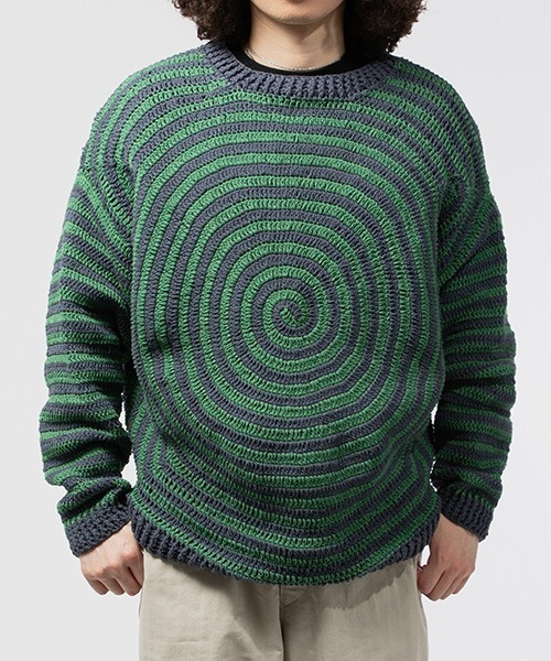 ンニット NKNIT hand knitting stripe セーター ②