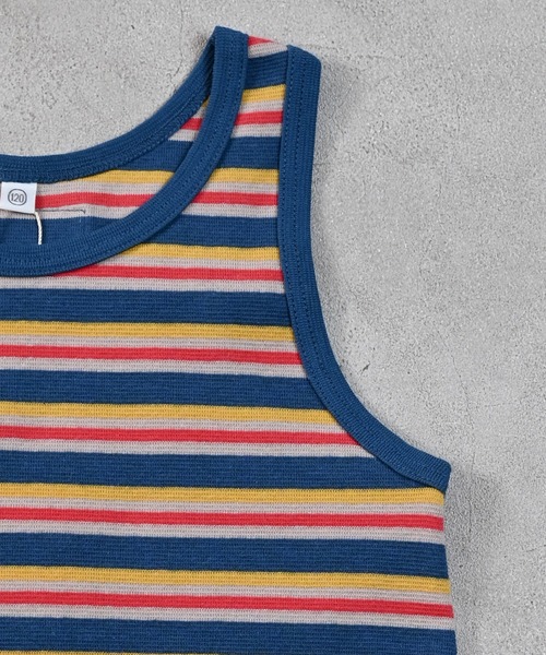 MARKEY'S（マーキーズ）の「先染めボーダータンクトップ（タンクトップ・キッズ・ベージュ/ライム/ブルー・120/80/130/140/90/100/110）」の14枚目の写真