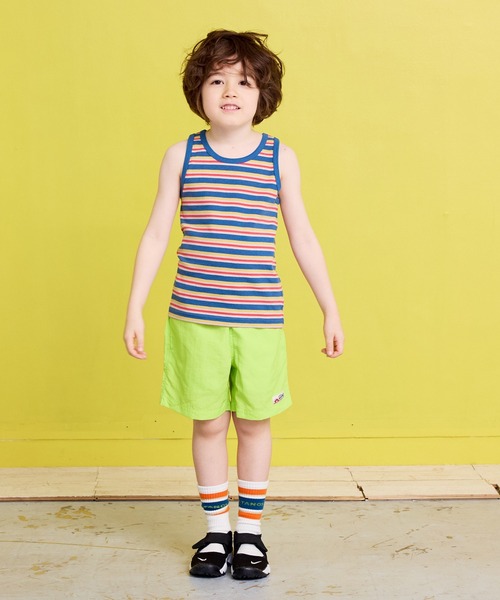 MARKEY'S（マーキーズ）の「先染めボーダータンクトップ（タンクトップ・キッズ・ベージュ/ライム/ブルー・120/80/130/140/90/100/110）」の8枚目の写真