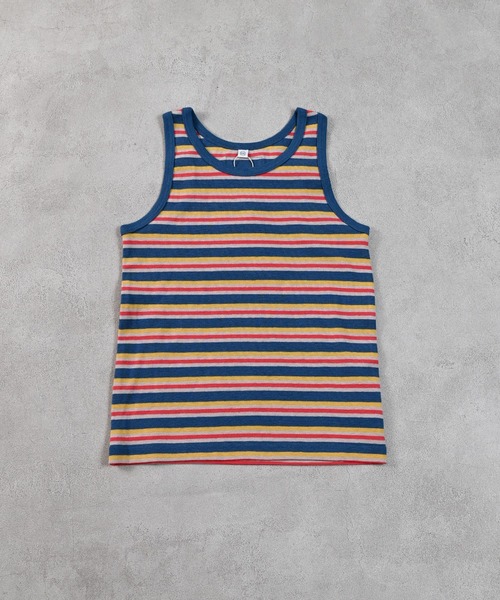 MARKEY'S（マーキーズ）の「先染めボーダータンクトップ（タンクトップ・キッズ・ベージュ/ライム/ブルー・120/80/130/140/90/100/110）」の12枚目の写真