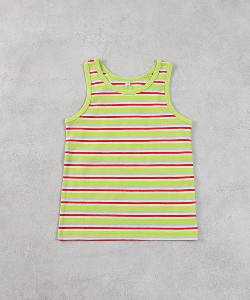 MARKEY'S（マーキーズ）の「先染めボーダータンクトップ（タンクトップ・キッズ・ベージュ/ライム/ブルー・120/80/130/140/90/100/110）」の4枚目の写真