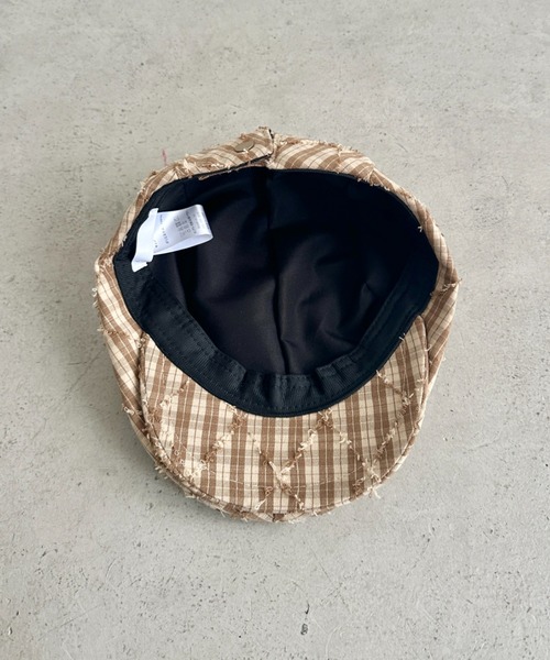 SOLLON.(ソルロン)の「チェック柄フリンジハンチング帽(ハンチング/ベレー帽・レディース・ネイビー/ベージュ/ブラウン・FREE)」の15枚目の写真