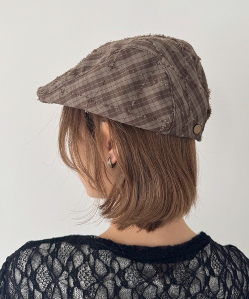 チェック柄 ベレー帽 COMMON WARE 帽子 ベレー帽 Aurelia:チェック柄ベレー帽