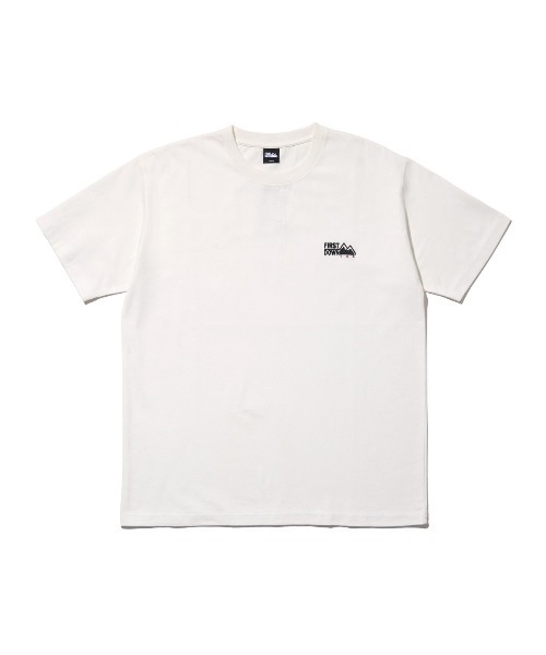 FIRST DOWN(ファーストダウン)の「FIRST DOWN LOGO S/S TEE(ファーストダウン ロゴ ショートスリーブ ティー)(Tシャツ/カットソー・メンズ・ブラック/トップグレー/ホワイト・MEDIUM/LARGE/X-LARGE)」の2枚目の写真