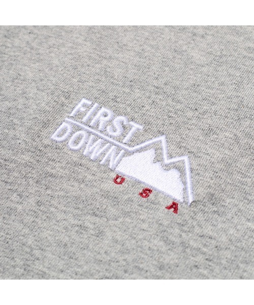 FIRST DOWN(ファーストダウン)の「FIRST DOWN LOGO S/S TEE(ファーストダウン ロゴ ショートスリーブ ティー)(Tシャツ/カットソー・メンズ・ブラック/トップグレー/ホワイト・MEDIUM/LARGE/X-LARGE)」の8枚目の写真