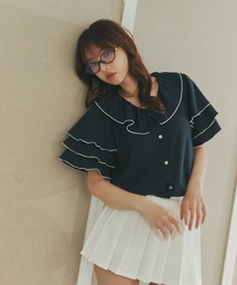 Lallana(�����[�i)�̃��C���[�h�t�����u���E�X / Layered frill blouse(�V���c/�u���E�X)