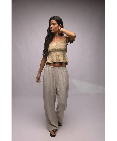 ALEXIA STAM（アリシアスタン）の「Cozy Pants/リラックスパンツ（その他パンツ・レディース・チャコールグレー/ホワイト/ベージュ・S/M）」の3枚目の写真