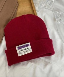ニットキャップ/ビーニー（レッド/赤色系）ファッション通販