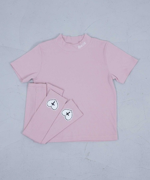 Hauls(ハウルズ)の「アームウォーマー付き ぴちTEE(Tシャツ/カットソー・レディース・ホワイト/ピンク/ブラック・F)」の7枚目の写真