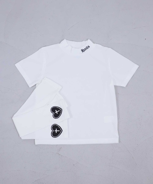 Hauls(ハウルズ)の「アームウォーマー付き ぴちTEE(Tシャツ/カットソー・レディース・ホワイト/ピンク/ブラック・F)」の18枚目の写真
