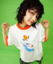 L.H.P | Parappa The Rapper/パラッパラッパー/プリント リンガー半袖 TEE(Tシャツ/カットソー)