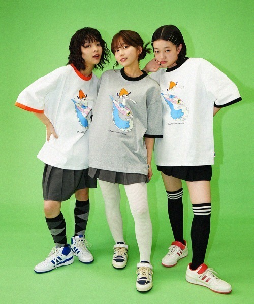 L.H.P（エルエイチピー）の「Parappa The Rapper/パラッパラッパー/プリント リンガー半袖 TEE（Tシャツ/カットソー・メンズ・グレー/オレンジ/ブラック・M/L）」の19枚目の写真