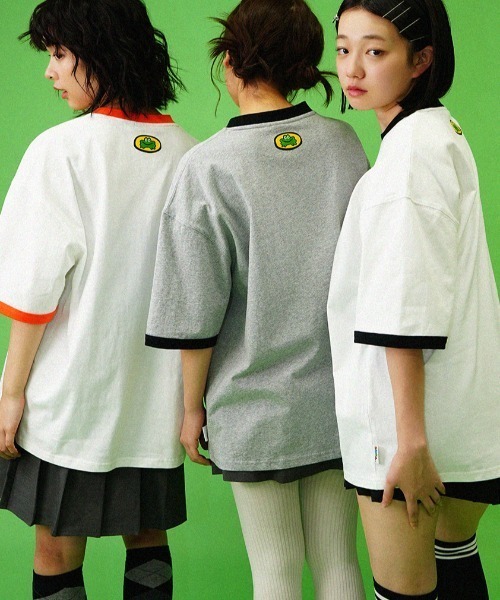 L.H.P（エルエイチピー）の「Parappa The Rapper/パラッパラッパー/プリント リンガー半袖 TEE（Tシャツ/カットソー・メンズ・グレー/オレンジ/ブラック・M/L）」の22枚目の写真