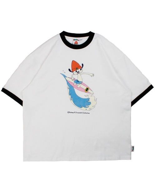 L.H.P（エルエイチピー）の「Parappa The Rapper/パラッパラッパー/プリント リンガー半袖 TEE（Tシャツ/カットソー・メンズ・グレー/オレンジ/ブラック・M/L）」の13枚目の写真