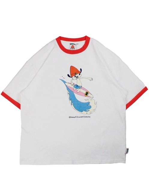 L.H.P（エルエイチピー）の「Parappa The Rapper/パラッパラッパー/プリント リンガー半袖 TEE（Tシャツ/カットソー・メンズ・グレー/オレンジ/ブラック・M/L）」の17枚目の写真