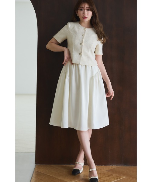 韓国 ファッション通販 Midi Volume Satin Skirt（スカート）｜Her to（ハーリップ lip スカート