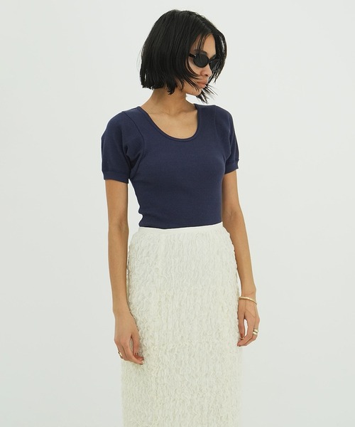 トップス CLANE SCOOP LINE RIB TOPS SCOOP LINE RIB TOPS｜TOPS(トップス)｜CLANE OFFICIAL ONLINE STORE
