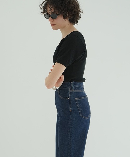 CLANE SCOOP LINE RIB TOPS サイズ２ SCOOP LINE RIB TOPS｜TOPS(トップス)｜CLANE OFFICIAL ONLINE STORE