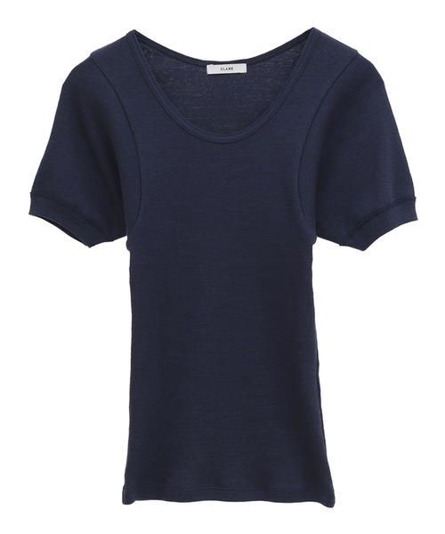 CLANE SCOOP LINE RIB TOPS サイズ２ SCOOP LINE RIB TOPS（Tシャツ/カットソー）｜CLANE（クラネ）の