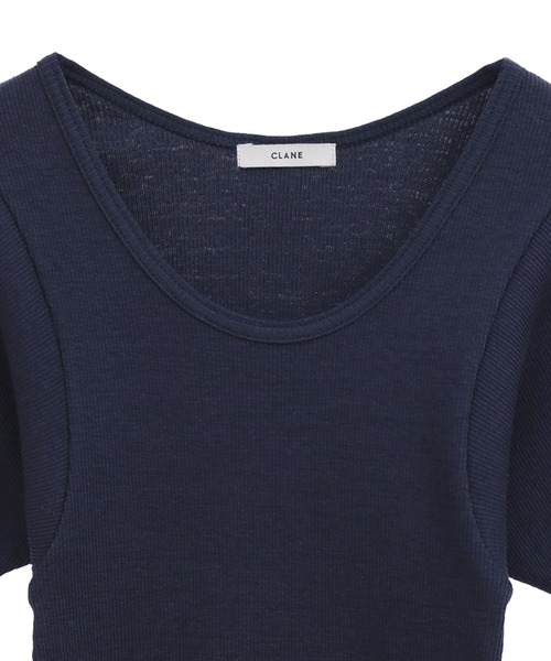 SCOOP LINE RIB TOPS（Tシャツ/カットソー）｜CLANE（クラネ）の