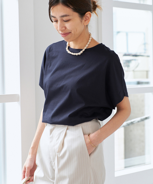 IENA ATON/SUVIN 60/2 CAP SLEEVE TEE Tシャツ ATON/エイトン SUVIN 60/2 CAP SLEEVE TEE Tシャツ（Tシャツ
