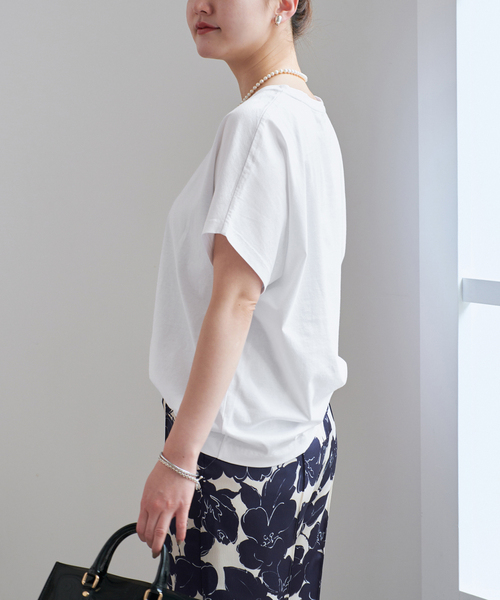IENA ATON/SUVIN 60/2 CAP SLEEVE TEE Tシャツ ATON/エイトン SUVIN 60/2 CAP SLEEVE TEE Tシャツ（Tシャツ