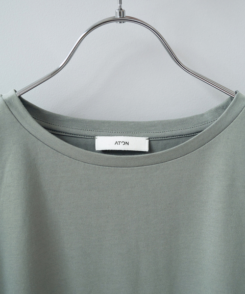 IENA ATONカットソー♢ 追加》ATON/エイトン FRESCA SINGLE JERSEY ノースリーブ（T
