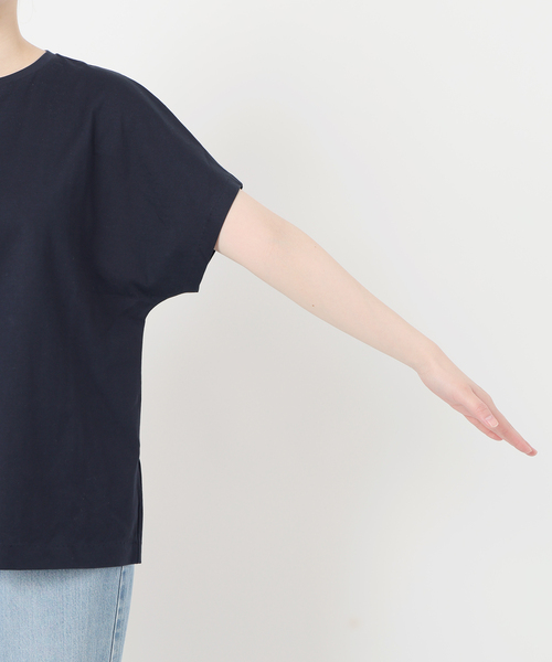 IENA ATONカットソー♢ ATON/エイトン FRESCA SINGLE JERSEY Vネック ロングスリーブ