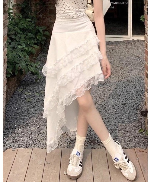 ディムモアール ふんわりフリルスカート ホワイト ◇◇ - ◇ - 𝓝𝓮𝔀𝓐𝓻𝓻𝓲𝓿𝓪𝓵 - ◇ - ◇◇ 【 ふんわり