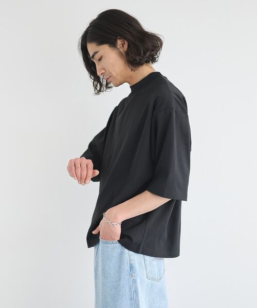CRAFT STANDARD BOUTIQUE(クラフトスタンダードブティック)の「接触冷感/速乾/UVカット ハニカムメッシュモックネックTEE(Tシャツ/カットソー・メンズ・オフホワイト/ブラック・M/XL/L)」の14枚目の写真