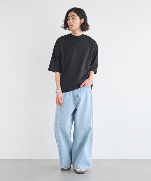 CRAFT STANDARD BOUTIQUE(クラフトスタンダードブティック)の「接触冷感/速乾/UVカット ハニカムメッシュモックネックTEE(Tシャツ/カットソー・メンズ・オフホワイト/ブラック・M/XL/L)」の16枚目の写真