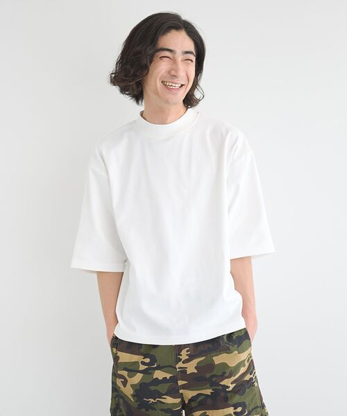 CRAFT STANDARD BOUTIQUE(クラフトスタンダードブティック)の「接触冷感/速乾/UVカット ハニカムメッシュモックネックTEE(Tシャツ/カットソー・メンズ・オフホワイト/ブラック・M/XL/L)」の19枚目の写真