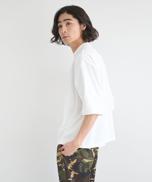 CRAFT STANDARD BOUTIQUE(クラフトスタンダードブティック)の「接触冷感/速乾/UVカット ハニカムメッシュモックネックTEE(Tシャツ/カットソー・メンズ・オフホワイト/ブラック・M/XL/L)」の20枚目の写真