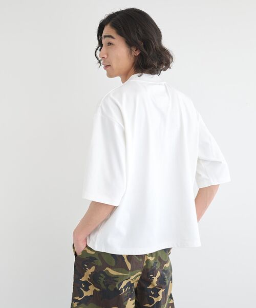 CRAFT STANDARD BOUTIQUE(クラフトスタンダードブティック)の「接触冷感/速乾/UVカット ハニカムメッシュモックネックTEE(Tシャツ/カットソー・メンズ・オフホワイト/ブラック・M/XL/L)」の21枚目の写真