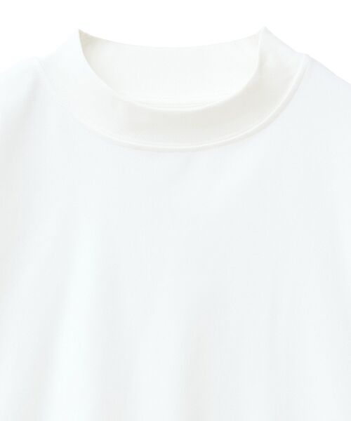 CRAFT STANDARD BOUTIQUE(クラフトスタンダードブティック)の「接触冷感/速乾/UVカット ハニカムメッシュモックネックTEE(Tシャツ/カットソー・メンズ・オフホワイト/ブラック・M/XL/L)」の4枚目の写真