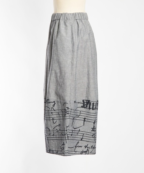 gomme（ゴム）の「モーツァルトスコアＰ　切替パンツ（その他パンツ・レディース・チャコールグレー/ブラック・MEDIUM）」の10枚目の写真