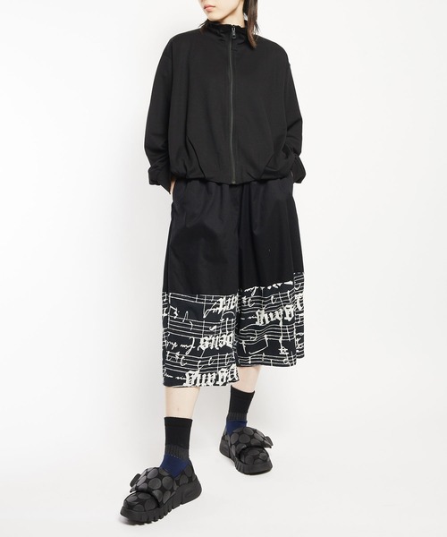 gomme（ゴム）の「モーツァルトスコアＰ　切替パンツ（その他パンツ・レディース・チャコールグレー/ブラック・MEDIUM）」の7枚目の写真