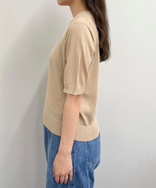 fredy emue（フレディエミュ）の「シアー刺繍ロゴニットプルオーバー（ニット/セーター・レディース・ベージュ/ネイビー/イエロー・38）」の10枚目の写真