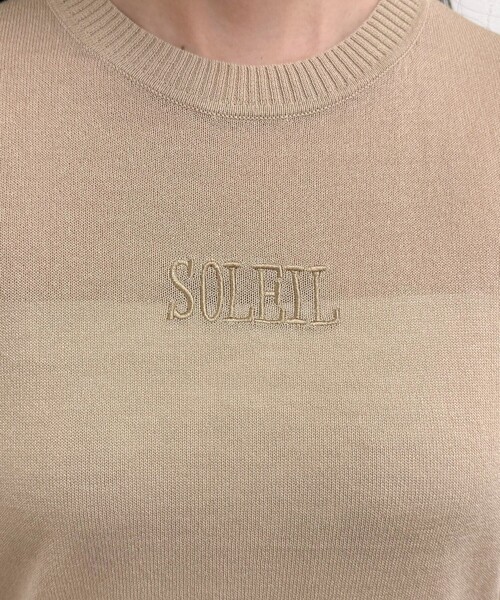 fredy emue（フレディエミュ）の「シアー刺繍ロゴニットプルオーバー（ニット/セーター・レディース・ベージュ/ネイビー/イエロー・38）」の7枚目の写真