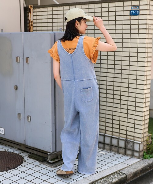 FREAK'S STORE(フリークスストア)の「パウダーブリーチ アーミーリブサロペット(サロペット/オーバーオール・レディース・ブラック/ナチュラル/ブルー/チャコールグレー/サックスブルー・フリ-)」の9枚目の写真