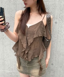 FOREVER 21 | 【2025SS】フリルイレヘムチュニック(シャツ/ブラウス)