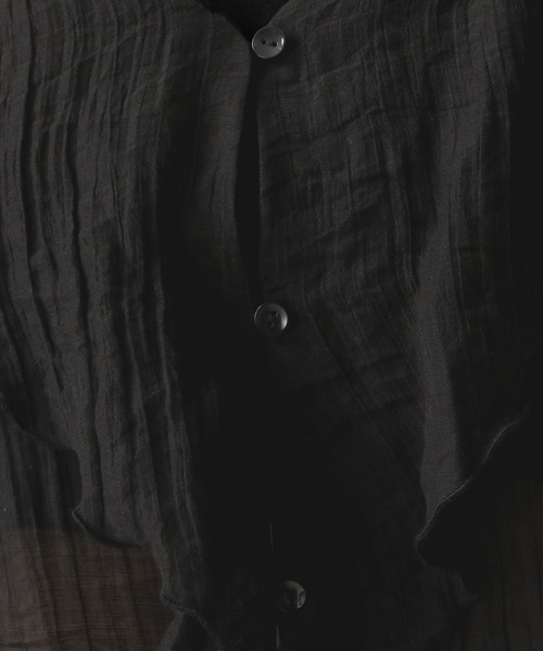 FOREVER 21（フォーエバー トゥエンティーワン）の「【2025SS】フリルイレヘムチュニック（シャツ/ブラウス・レディース・ブラウン系その他4/ブラック/ホワイト・FREE）」の13枚目の写真