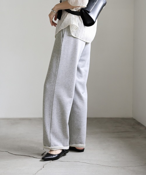 select MOCA（セレクトモカ）の「スウェットピンタックパンツ（スウェットパンツ・レディース・ブラック/グレー/オフホワイト・MEDIUM/LARGE）」の5枚目の写真
